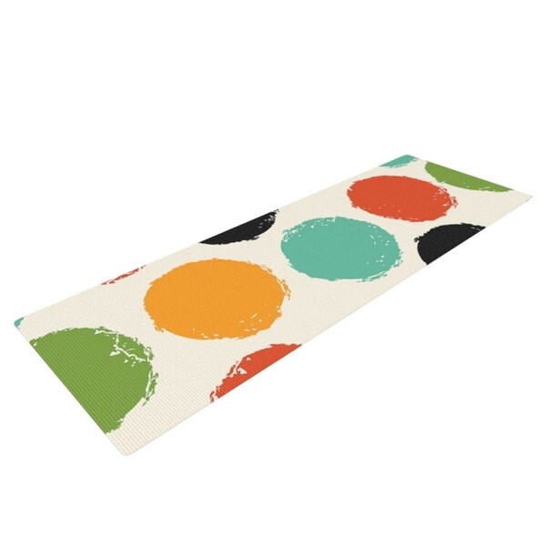 Daisy Beatrice "Retro Dots" Circles Yoga Mat - Multi