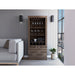 Dakota Bar Double Door Cabinet with 5 Wine Cubbies, Rack, and 2 Open Shelves