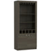 Dakota Bar Double Door Cabinet with 5 Wine Cubbies, Rack, and 2 Open Shelves