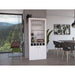 Dakota Bar Double Door Cabinet with 5 Wine Cubbies, Rack, and 2 Open Shelves