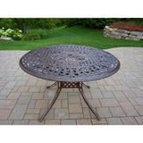 Dakota Outdoor Round 5-piece Cushioned Cast Aluminum Patio Dining Set
