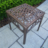 Dakota Rolling Green and Bronze Cast Aluminum Patio Lounge Set