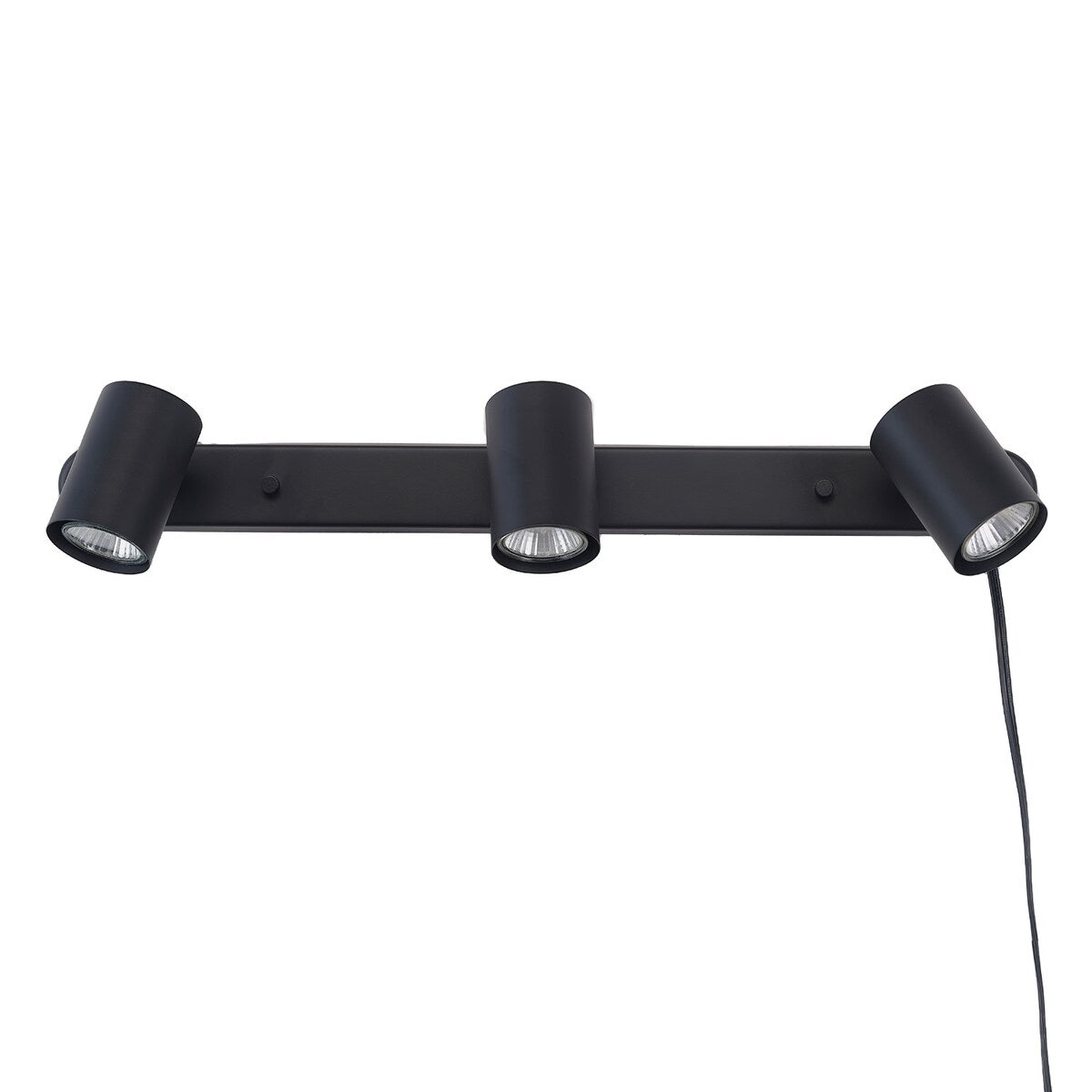 Dale 3-Light Matte Black Plug-In Track Lighting - one size