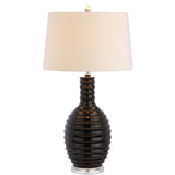 Dallas 29.5" Ceramic LED Table Lamp, White by JONATHAN Y