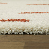 Dalmas Southwestern Stripe Shag Area Rug