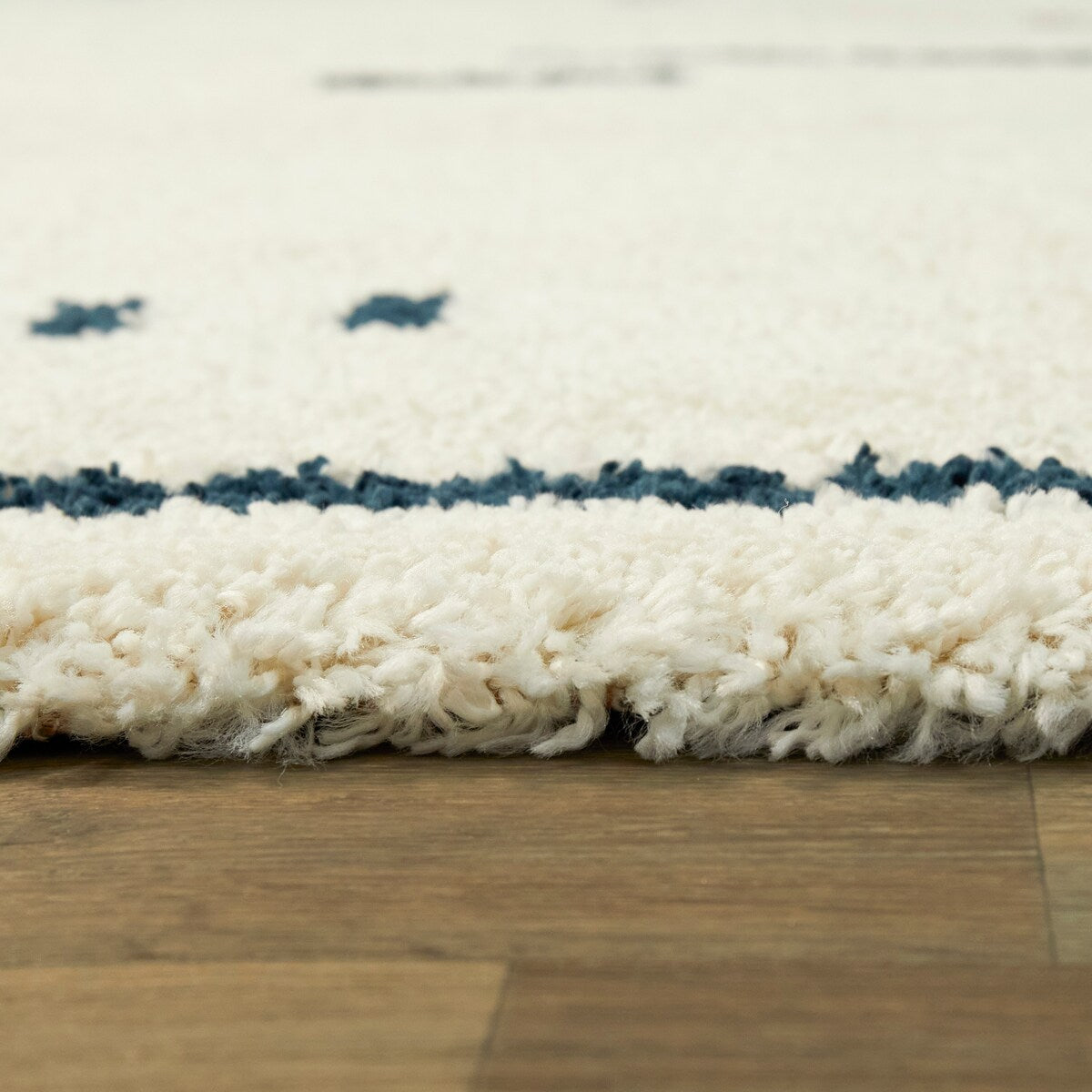 Dalmas Southwestern Stripe Shag Area Rug