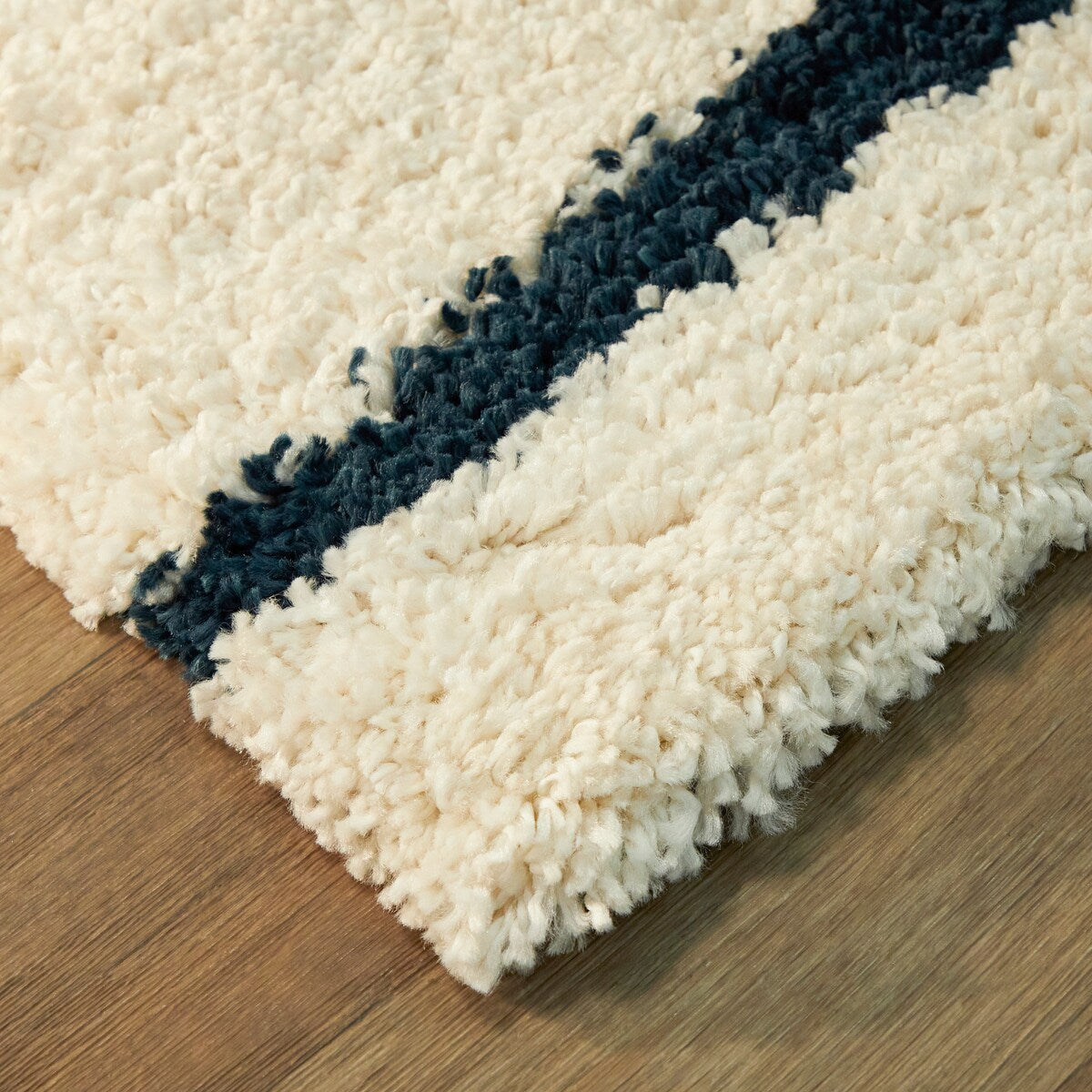 Dalmas Southwestern Stripe Shag Area Rug