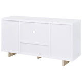 Dalton 2-Door Storage Credenza White And Distressed Pine