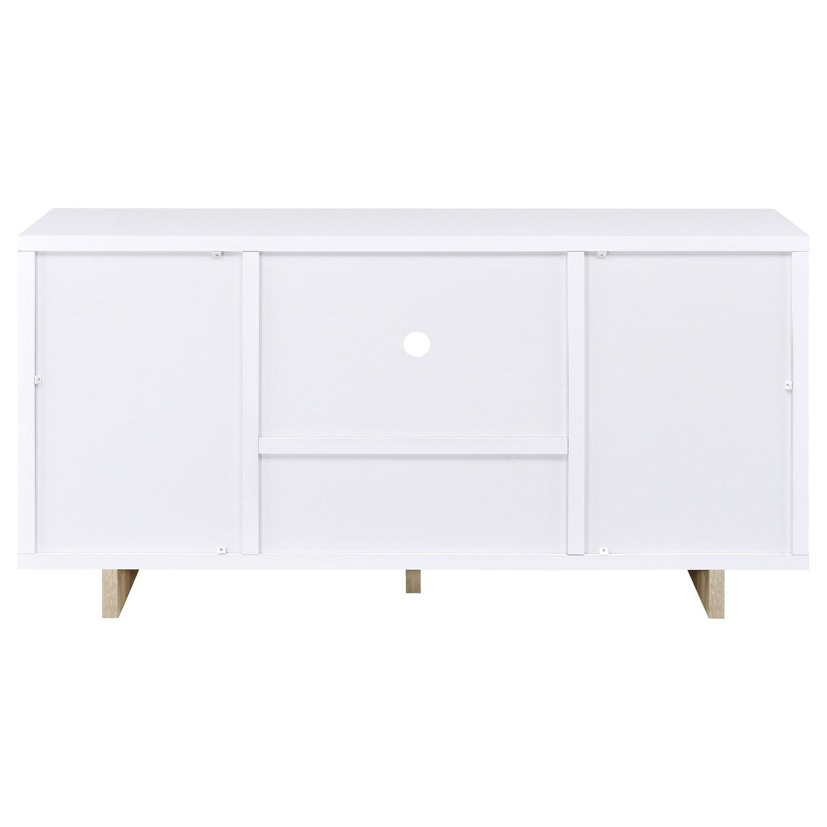 Dalton 2-Door Storage Credenza White And Distressed Pine