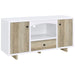 Dalton 2-Door Storage Credenza White And Distressed Pine