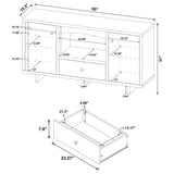 Dalton 2-Door Storage Credenza White And Distressed Pine