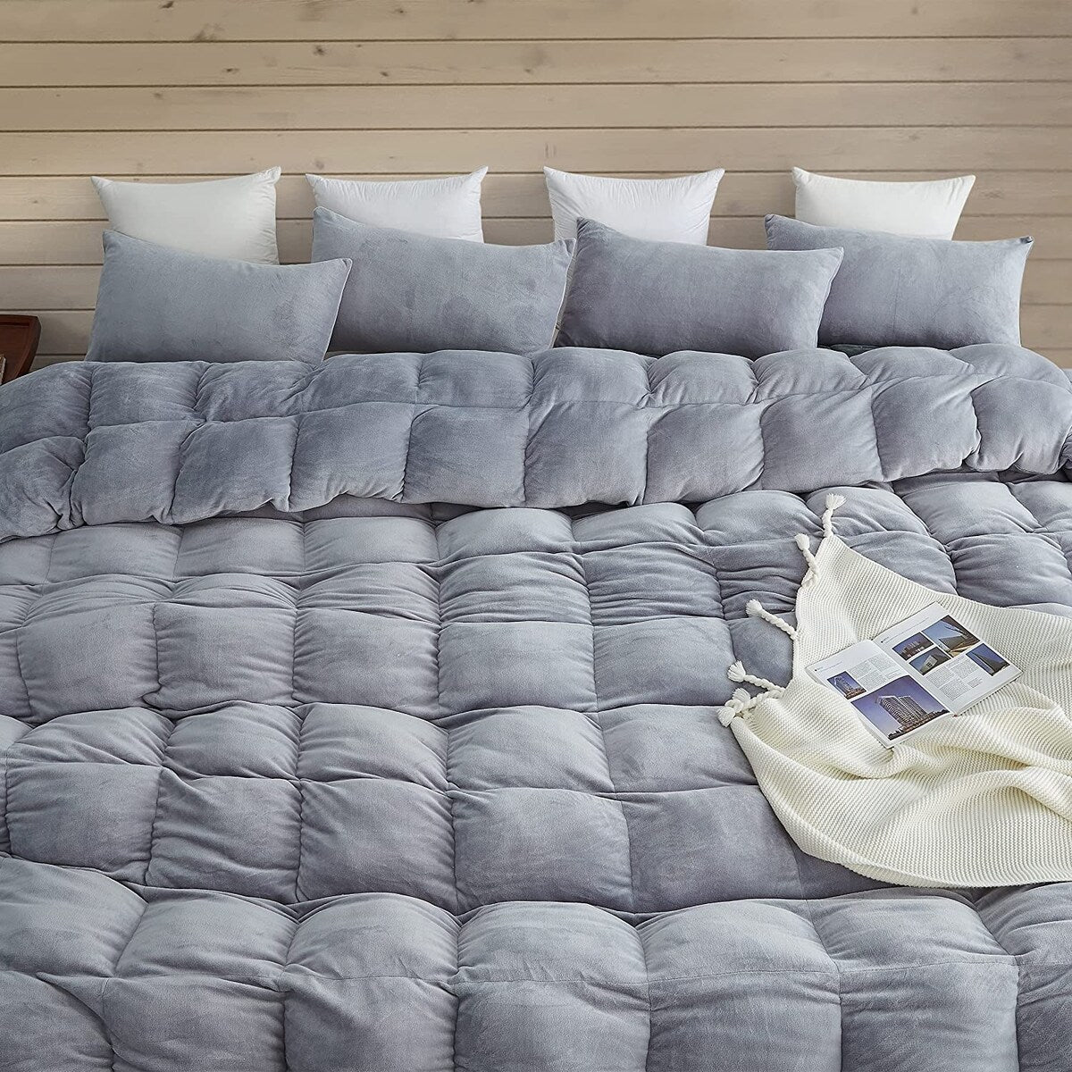 Boi He Thick® - Coma Inducer® Oversized Comforter Set - Silver Gray