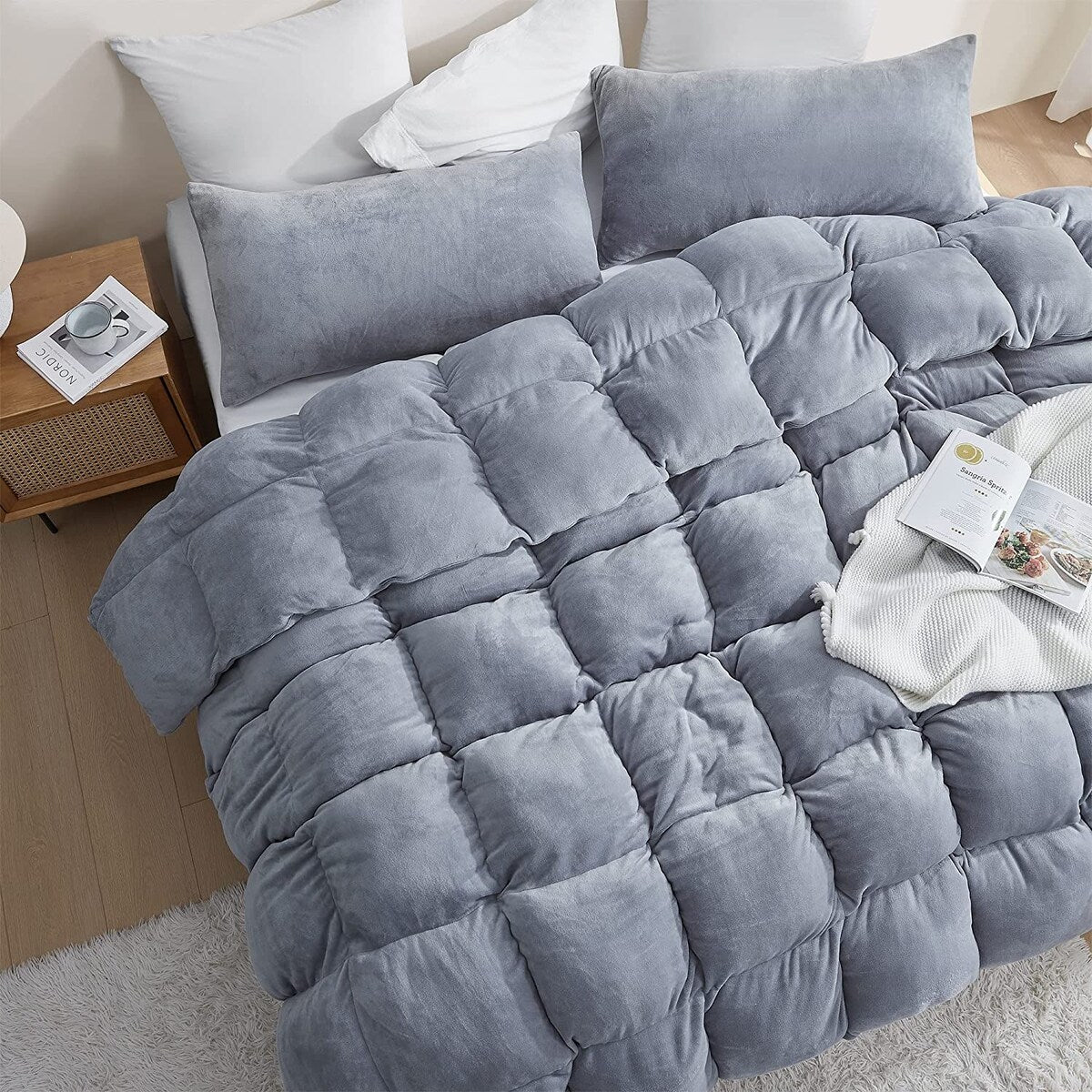 Boi He Thick® - Coma Inducer® Oversized Comforter Set - Silver Gray