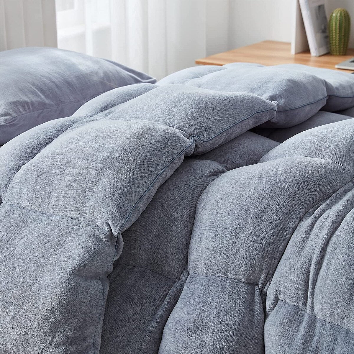 Boi He Thick® - Coma Inducer® Oversized Comforter Set - Silver Gray
