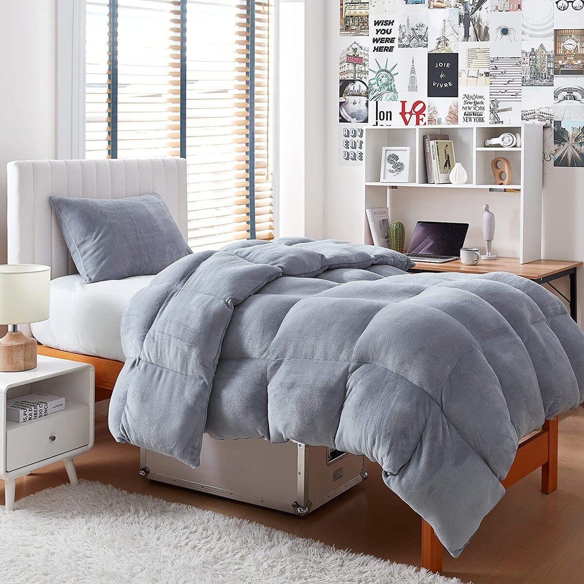Boi He Thick® - Coma Inducer® Oversized Comforter Set - Silver Gray