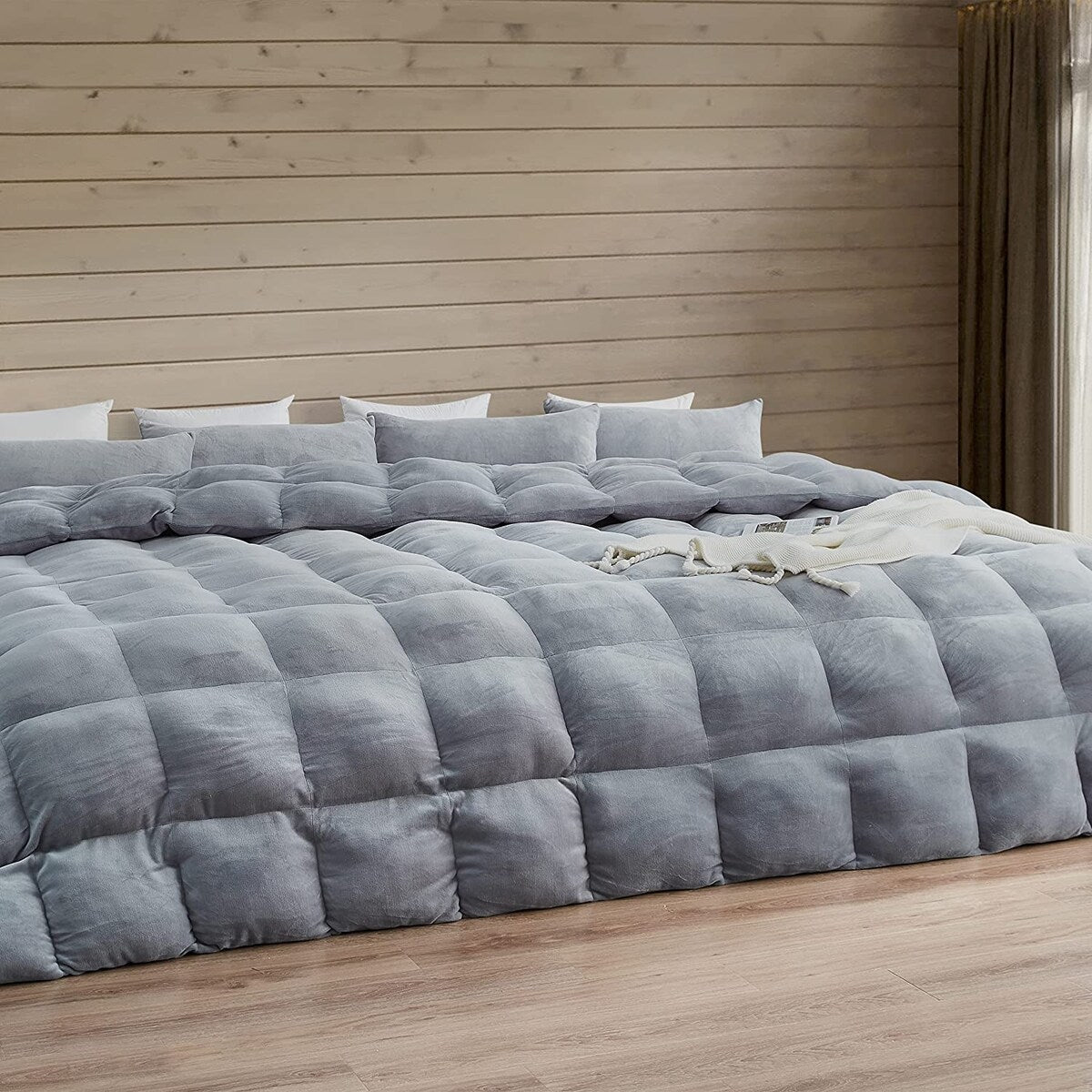 Boi He Thick® - Coma Inducer® Oversized Comforter Set - Silver Gray
