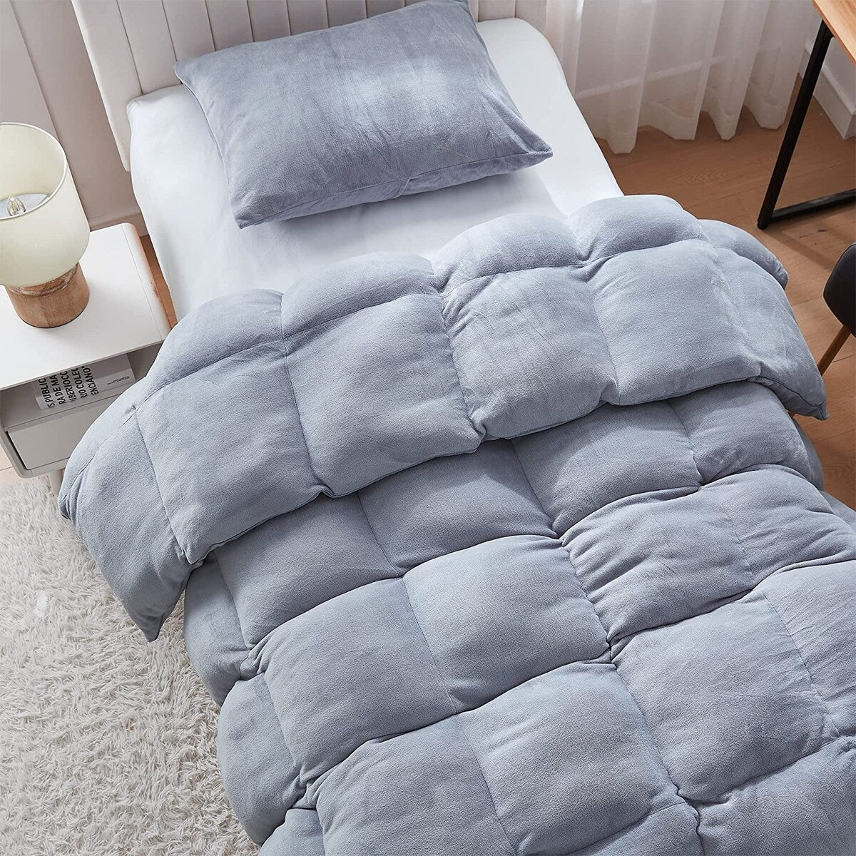 Boi He Thick® - Coma Inducer® Oversized Comforter Set - Silver Gray