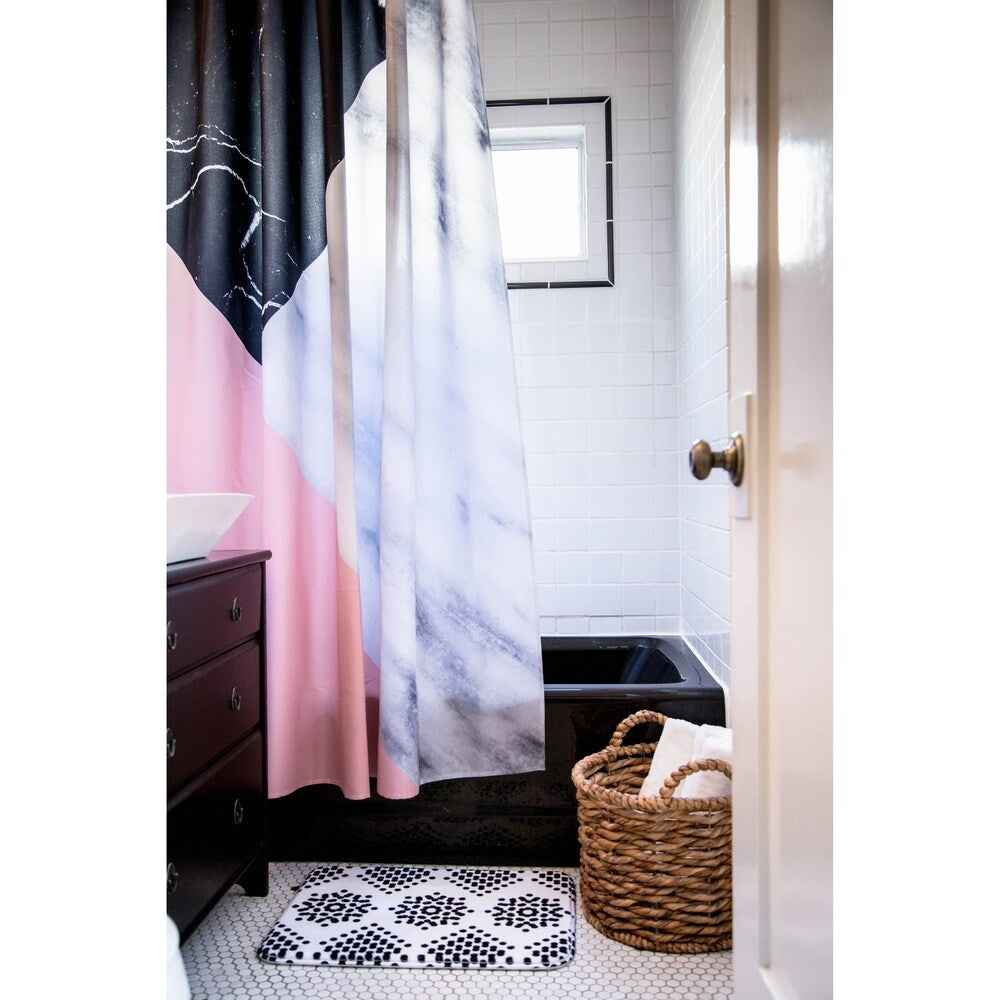 Dan Sekanwagi "Butterfly Elements" Red Orange Shower Curtain