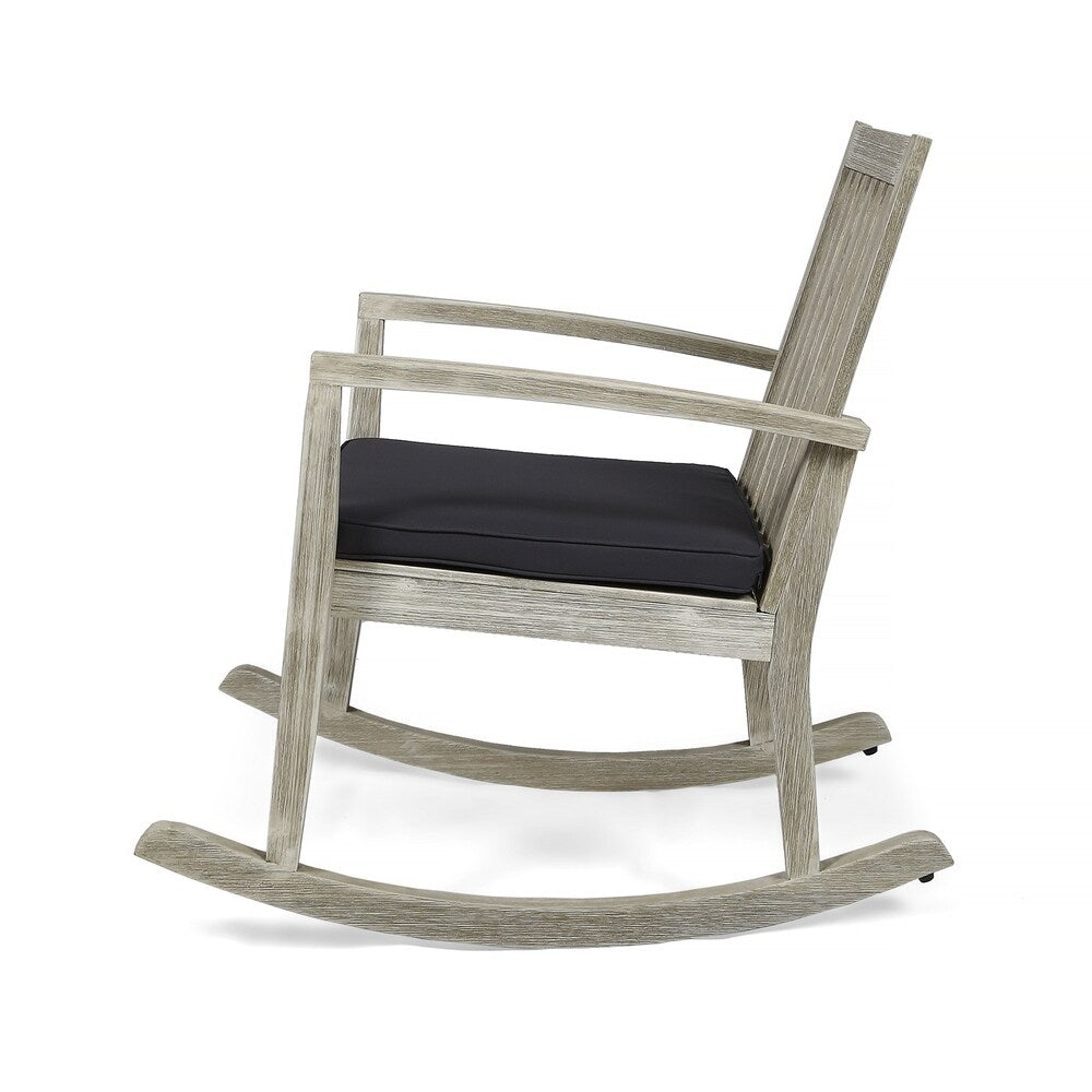 Daneen Traditional Indoor Acacia Wood Rocking Chair with Cushions by Christopher Knight Home