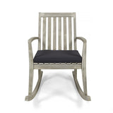 Daneen Traditional Indoor Acacia Wood Rocking Chair with Cushions by Christopher Knight Home