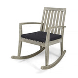 Daneen Traditional Indoor Acacia Wood Rocking Chair with Cushions by Christopher Knight Home