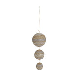 Dangling 3-ball Ornaments (Set of 6)