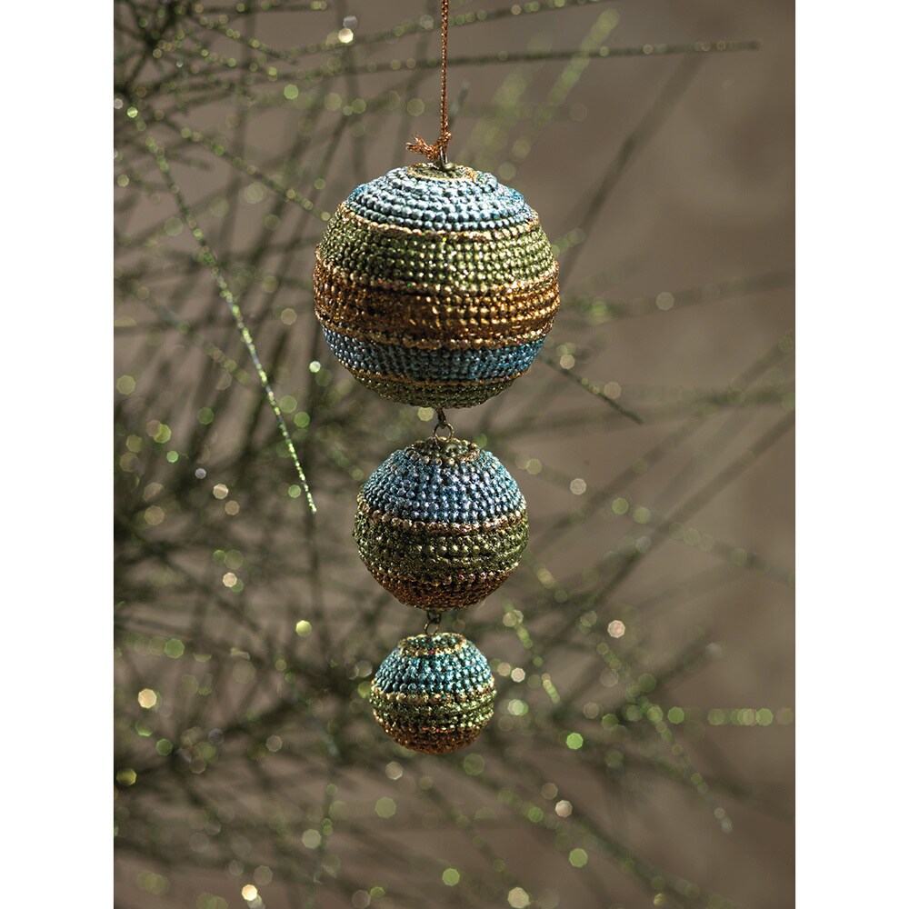 Dangling 3-ball Ornaments (Set of 6)