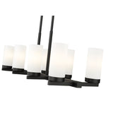 Danica 8 Light Linear Chandelier in Matte Black