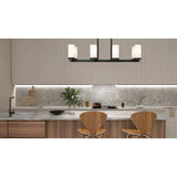 Danica 8 Light Linear Chandelier in Matte Black