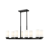 Danica 8 Light Linear Chandelier in Matte Black