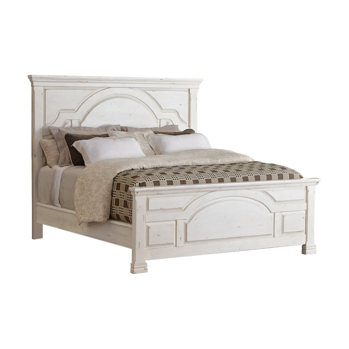 Danica Vintage White 2-piece Panel Bedroom Set with Dresser