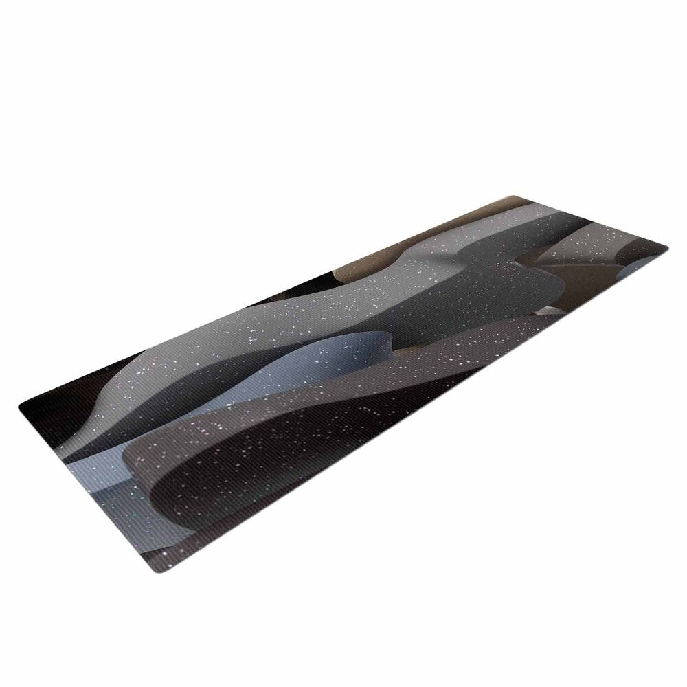 Danny Ivan "Adeline" Gray Brown Digital Yoga Mat - Grey