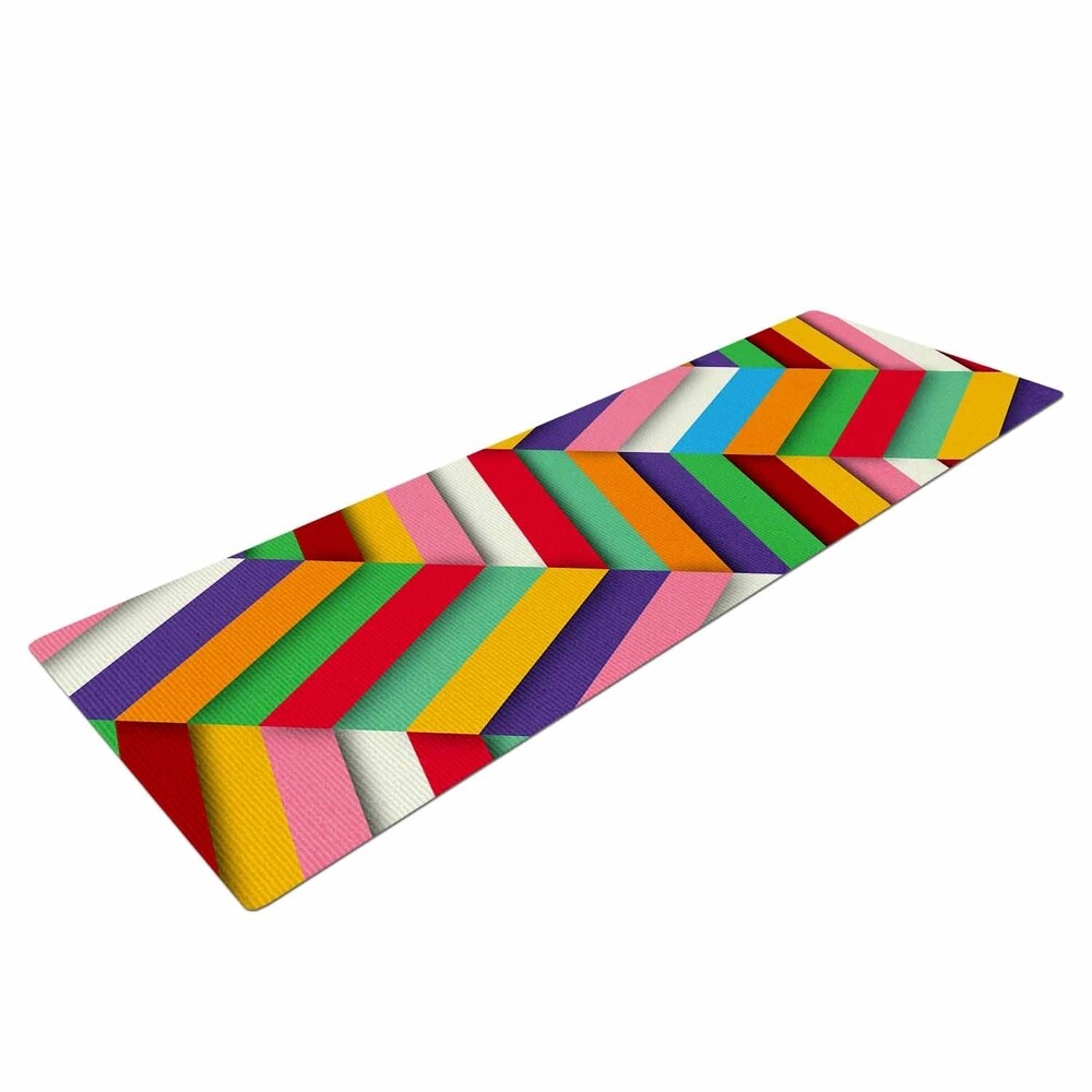 Danny Ivan "Excuse Me" Multicolor Abstract Yoga Mat - Multi