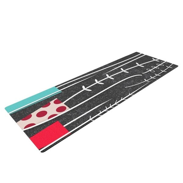 Danny Ivan "Wild Plants" Black White Yoga Mat
