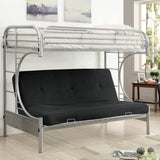 Ning Contemporary Twin Metal Futon Bunk Bed by Furniture of America