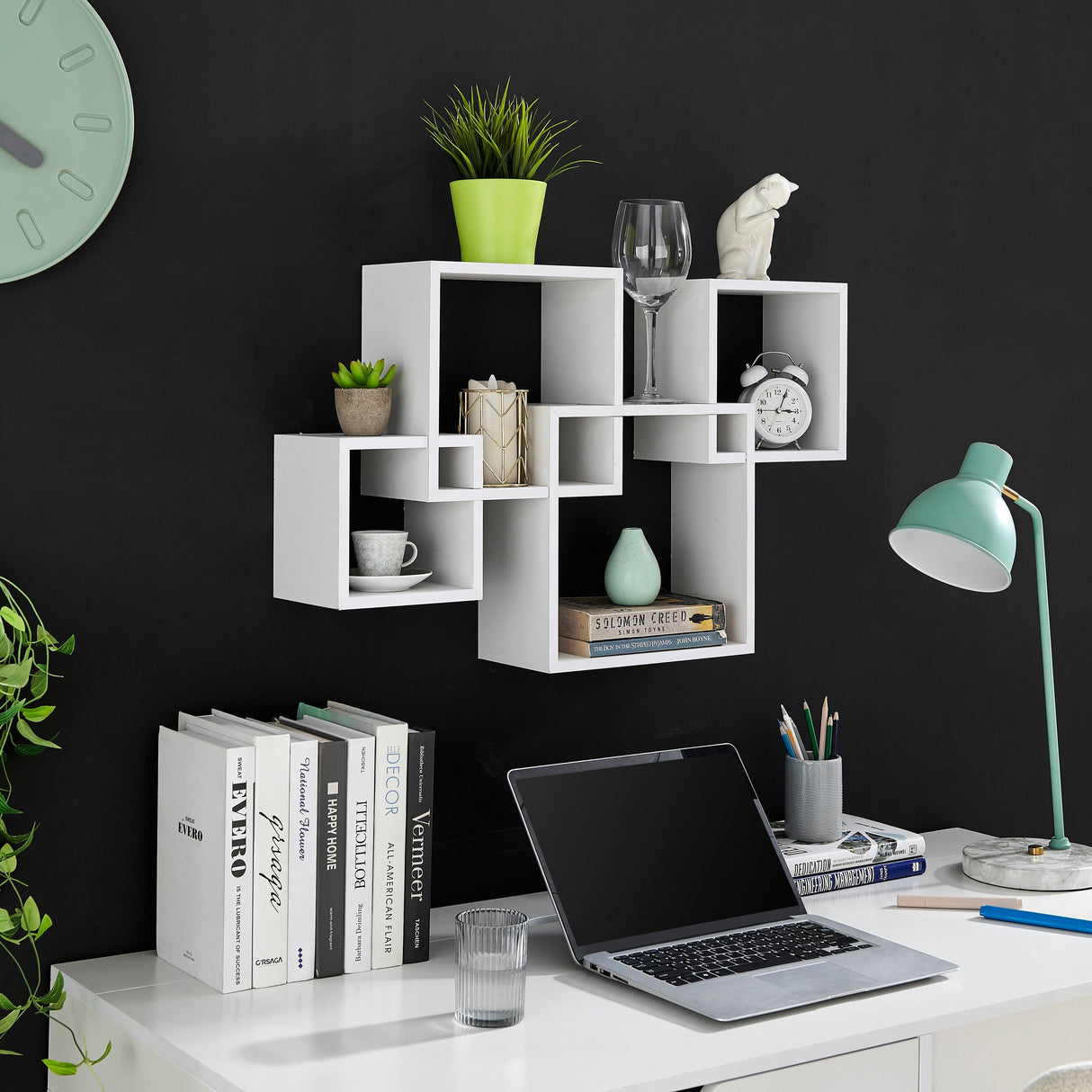 Danya B. Blocchetto Intersecting Cubes Wall Shelf Unit - Horizontal or Vertical