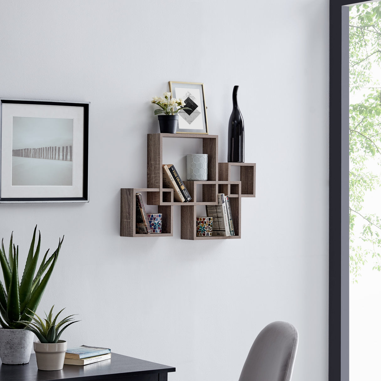 Danya B. Intersecting Cube Shelves