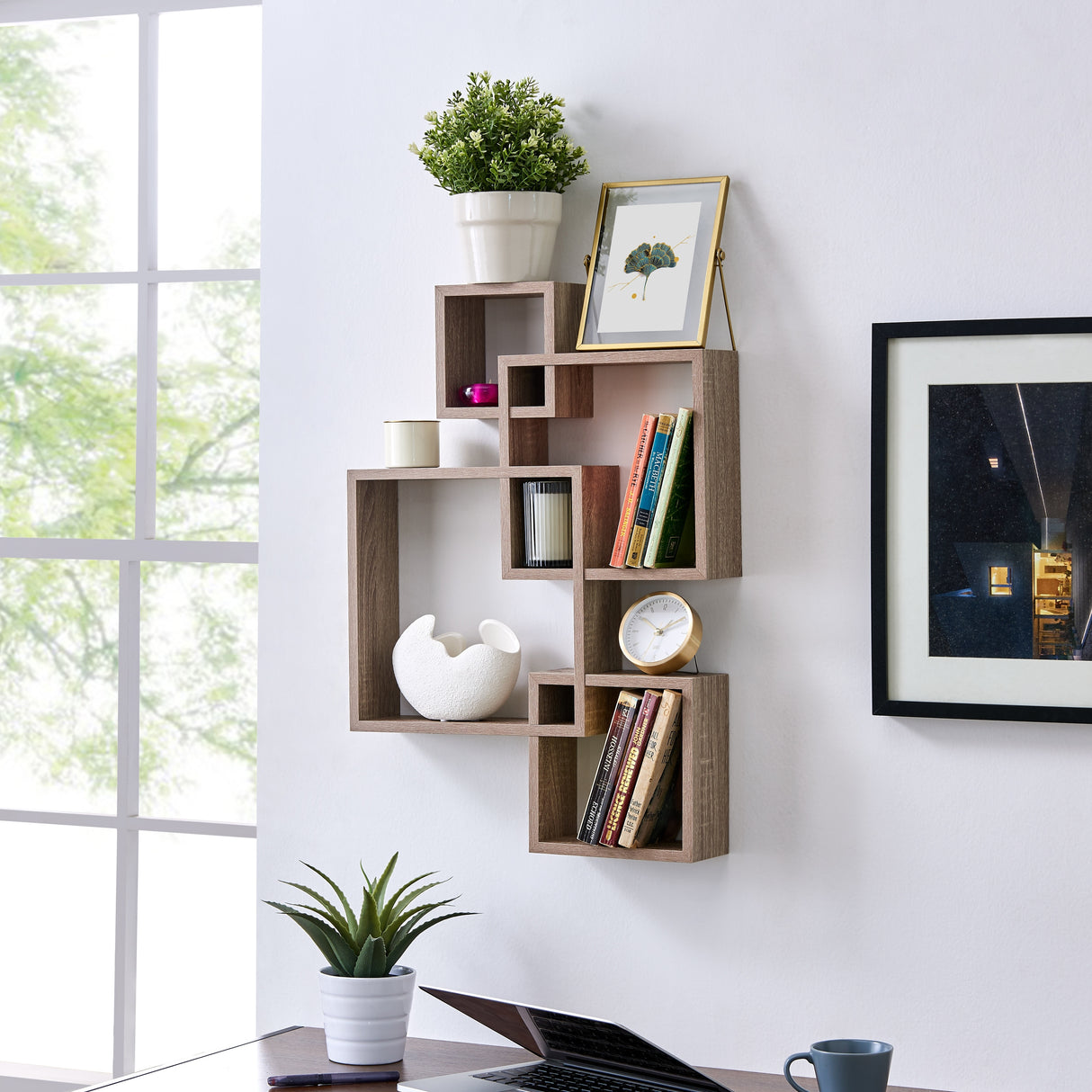Danya B. Intersecting Cube Shelves