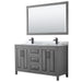 Daria 60-inch Double Vanity, Marble Top, 58-inch Mirror