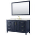 Daria 60-inch Single Vanity, 3 Hole Quartz Top, 58-inch Mirror