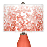 Daring Orange Mosaic Giclee Double Gourd Table Lamp - 16" x 29"