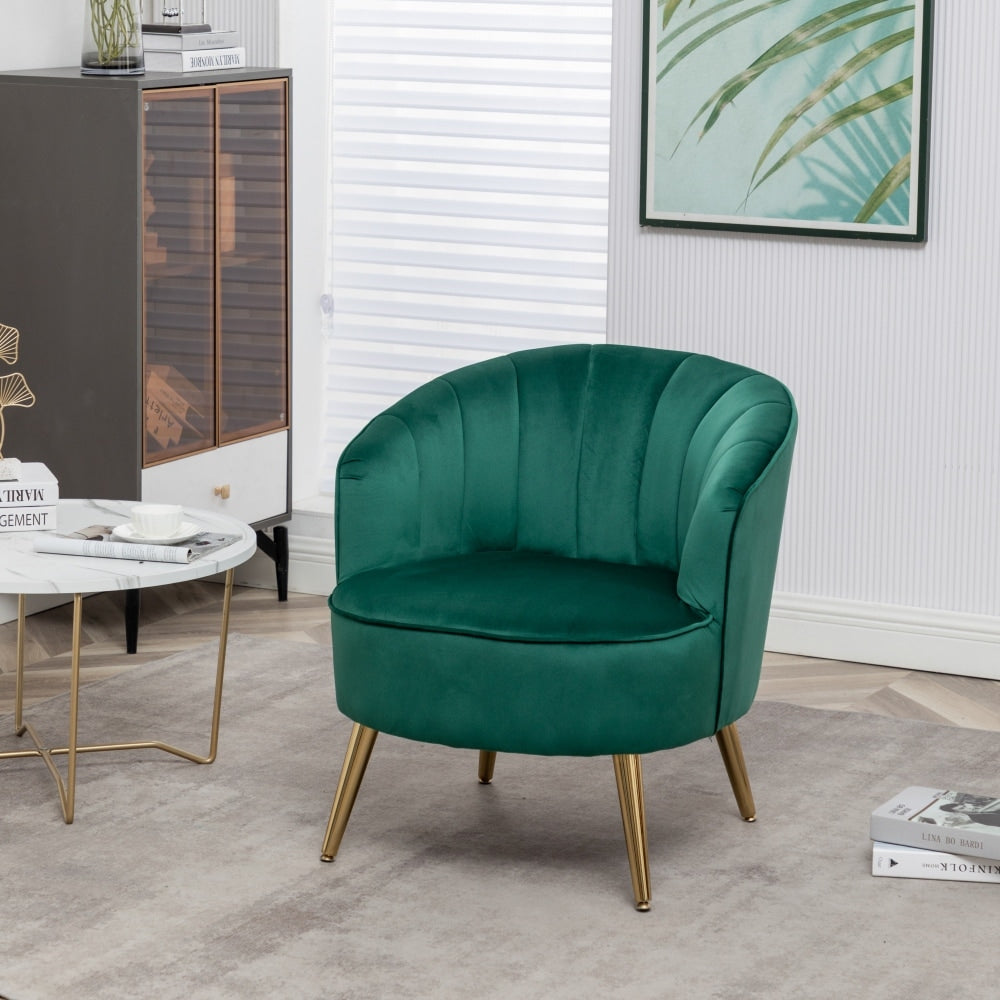 Dark Green Modern and Cozy Velvet Accent Sofa Chair - 22.04'' x20.86'' x 29.13''