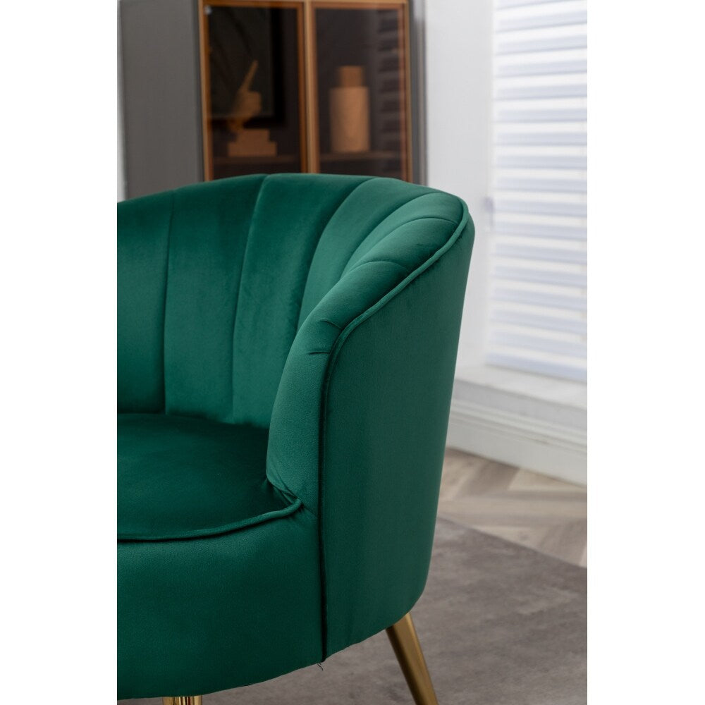 Dark Green Modern and Cozy Velvet Accent Sofa Chair - 22.04'' x20.86'' x 29.13''