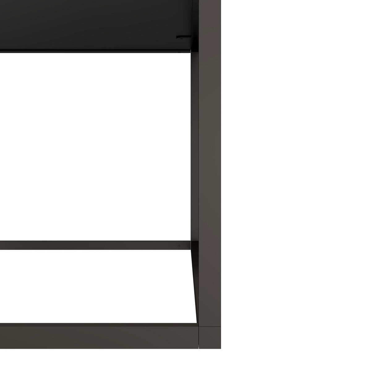 Dark Marble Rectangular Coffee Table with black Metal Leg for Living Room