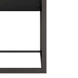 Dark Marble Rectangular Coffee Table with black Metal Leg for Living Room