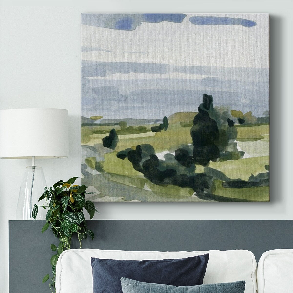 Dark Quiet Valley II-Gallery Wrapped Canvas