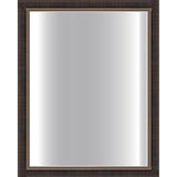 Dark Scratched Bronze Framed Glass Mirror - 24x30