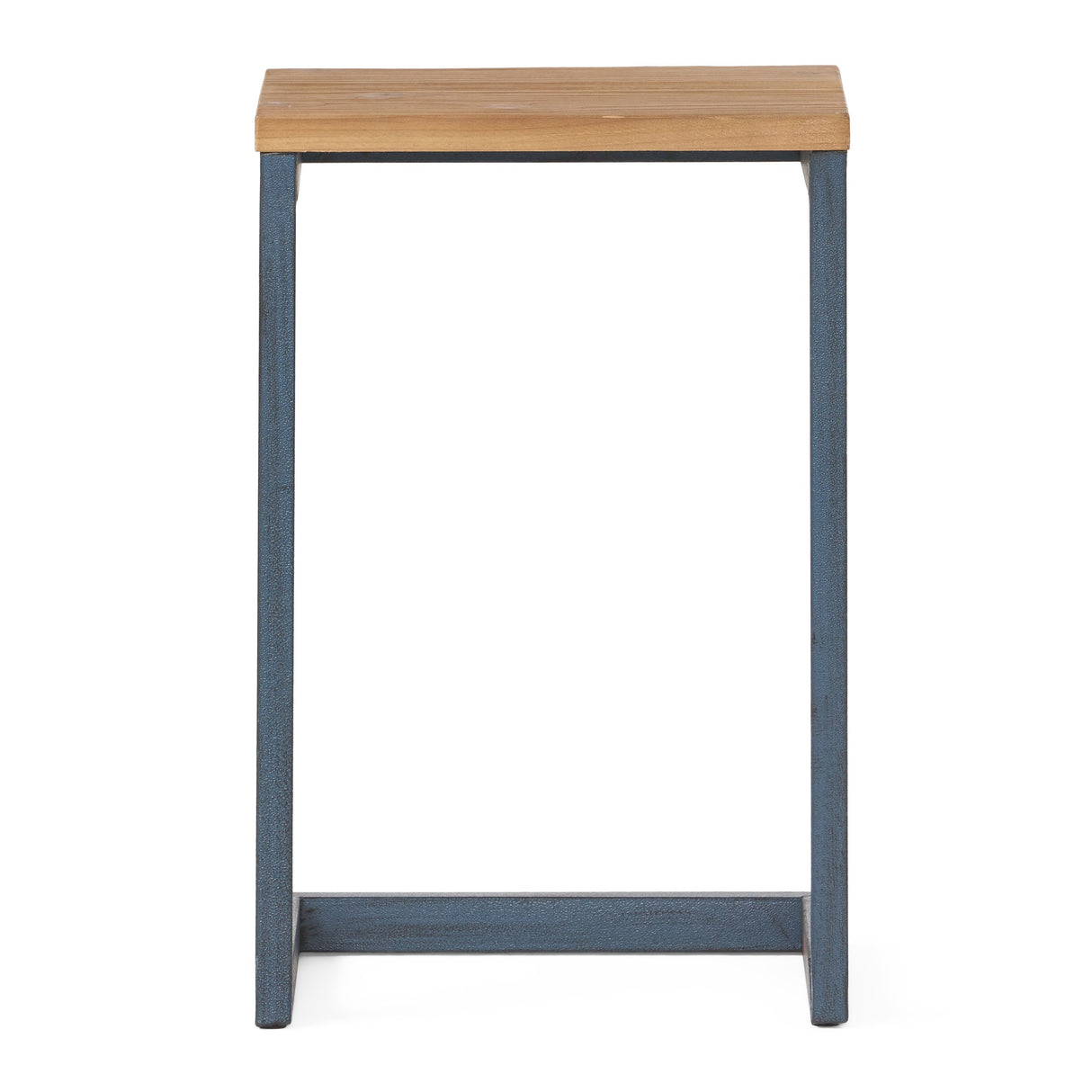 Christopher Knight Home Darlah Rustic Industrial Firwood and Metal C-Shaped Accent Table - 12.75" L x 10.25" W x 19.50" H