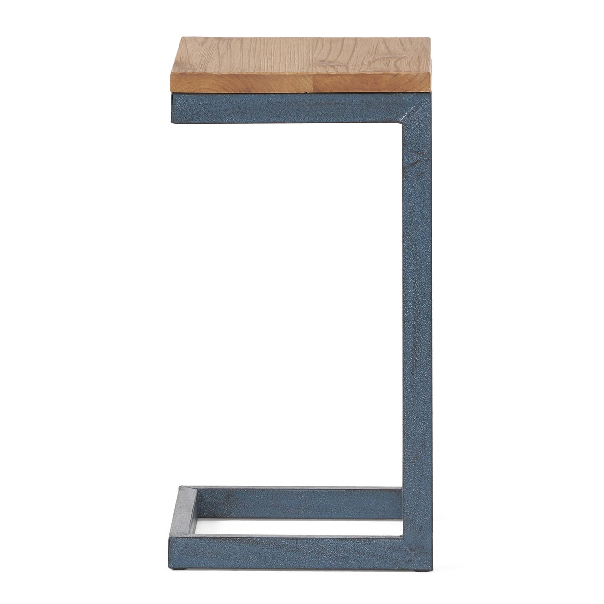 Christopher Knight Home Darlah Rustic Industrial Firwood and Metal C-Shaped Accent Table - 12.75" L x 10.25" W x 19.50" H