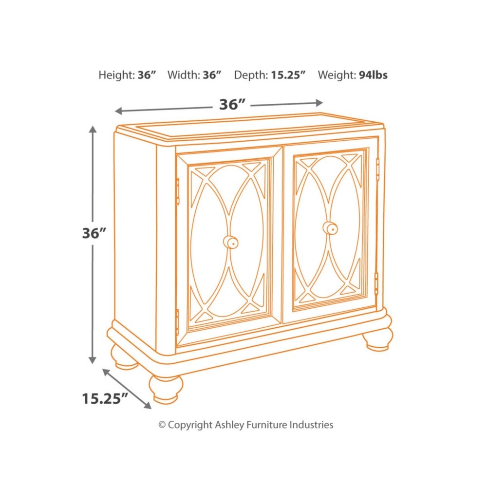 Darlyman Silver Contemporary Accent Cabinet